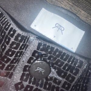 AUTHENTIC RtA BLACK SEQUIN WIDE LEG DENIM PANTS ANS JACKETMen’s size small .